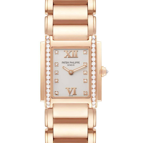 PATEK PHILIPPE Twenty-4 Rose Gold Diamond Ladies Watch 4910 4910R Image 1 PATEK PHILIPPE Twenty-4 Rose Gold Diamond Ladies Watch 4910 4910R Image 1
