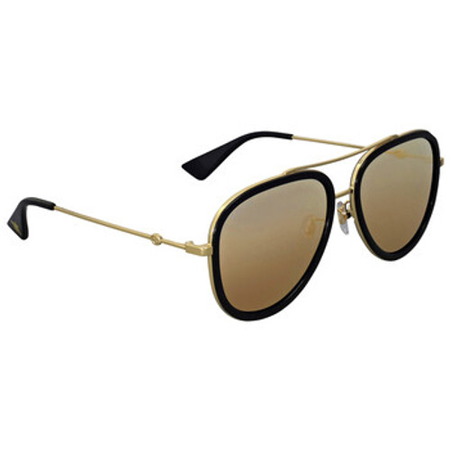 GUCCI Gold Pilot Ladies Sunglasses