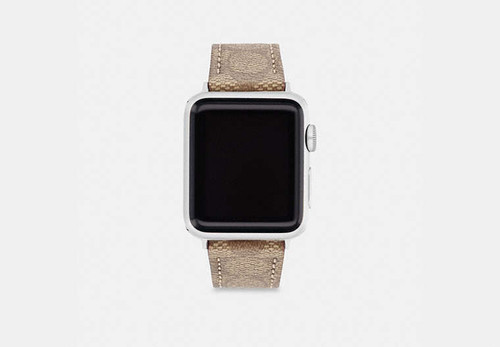 COACH Apple Watch® Strap, 38 Mm And 40 Mm KHAKI Image 1