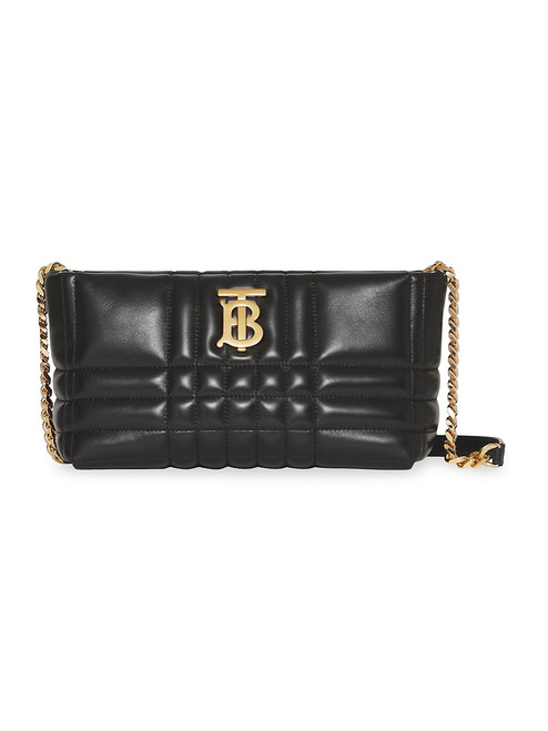BURBERRY Small Lola Quilted Leather Shoulder Bag BLACK Image 1