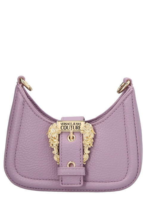 Versace Jeans Couture  Logo Buckled Shoulder Bag - Purple