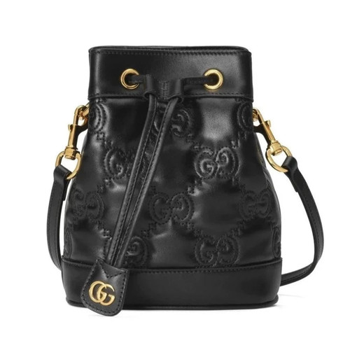 GUCCI GG Matelasse Leather Bucket Bag