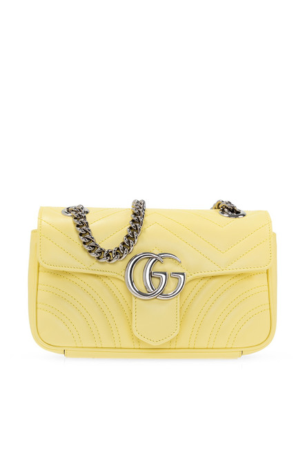 GUCCI Gg Marmont Mini Shoulder Bag - Yellow