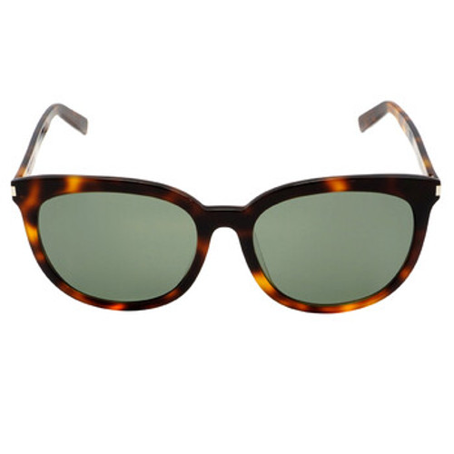 SAINT LAURENT Green Square Unisex Sunglasses