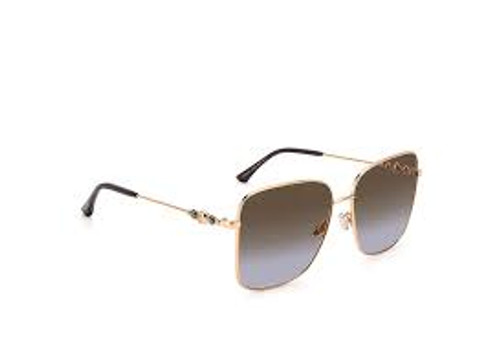 JIMMY CHOO Brown Gradient  Square Ladies Sunglasses