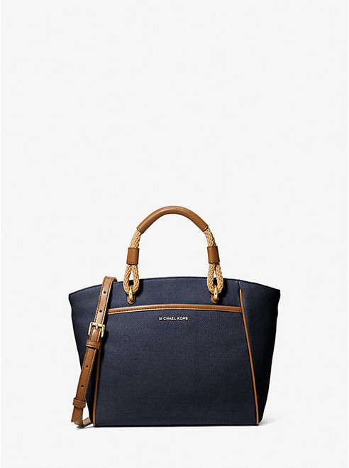 MICHAEL KORS  Talia Small Cotton Canvas Tote Bag