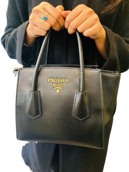 PRADA Logo Jacquard Women's Shoulder Bag