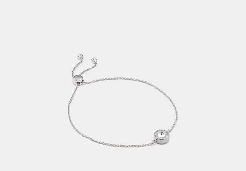 COACH Open Circle Slider Bracelet SILVER Image 1