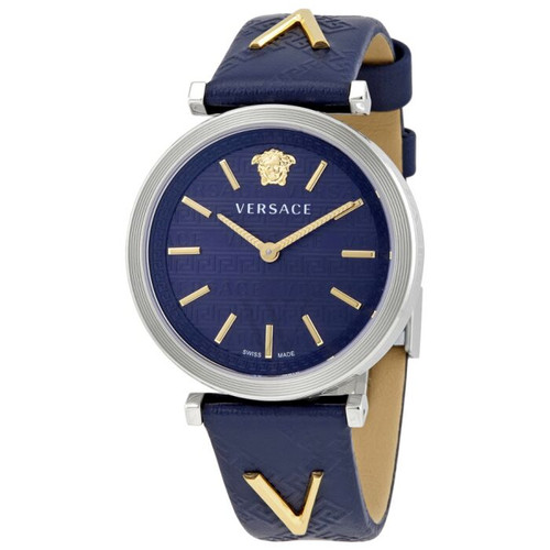 VERSACE V-Twist Quartz Navy Blue Dial Ladies Watch