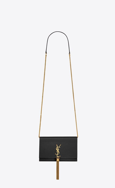 SAINT LAURENT Kate Chain Wallet In Satin