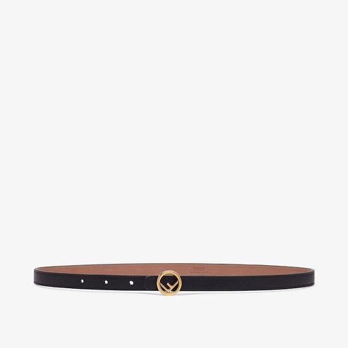 FENDI Black leather Slim belt