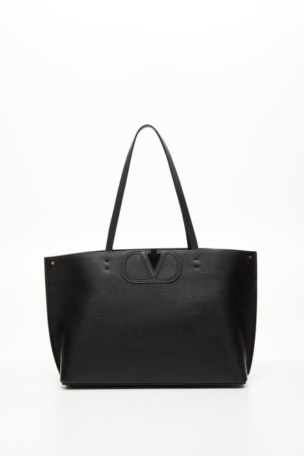 Shop VALENTINO VLOGO Plain Leather Logo Outlet Totes by Snowgoose97