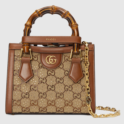 GUCCI Diana Mini Tote - Brown