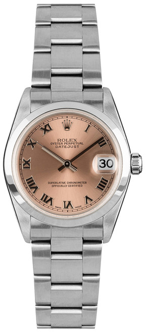 ROLEX Datejust 31 Stainless Steel Pink Dial Women'S Watch 78240 Image 1