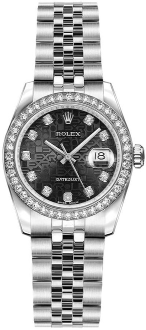 ROLEX Lady-Datejust 26 Diamond Bezel Women
S Watch 179384 Image 1