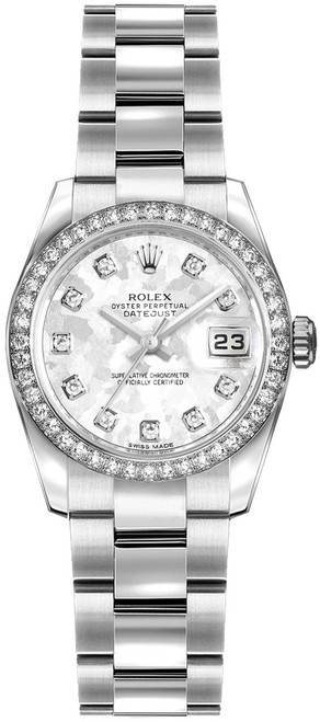 ROLEX Lady-Datejust 26 Grey Gold Crystal Dial Women'S Watch 179384 Image 1