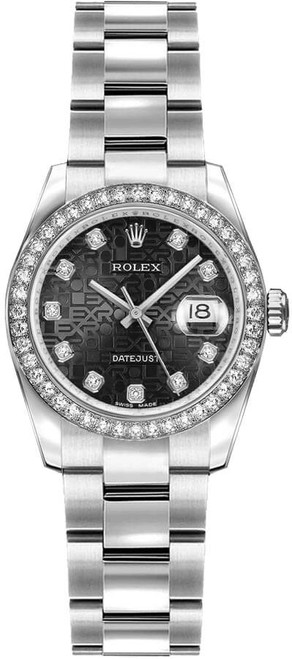 ROLEX Lady-Datejust 26 Black Jubilee Diamond Dial Women'S Watch 179384 Image 1