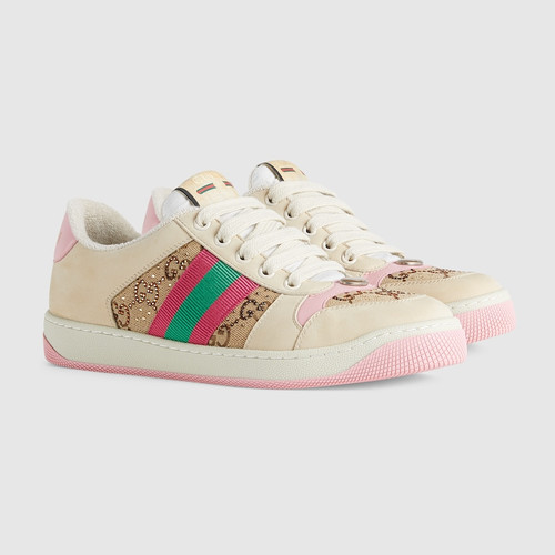 GUCCI Screener Sneakers With Crystals For Women