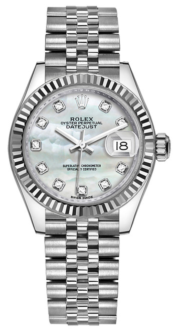 ROLEX Lady-Datejust 28 Mother Of Pearl Diamond Dial Watch 279174-0009 Image 1