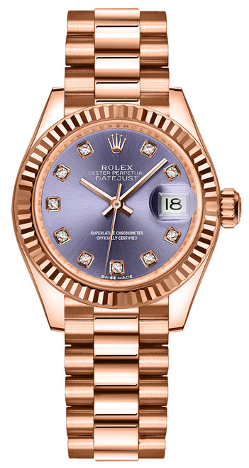 ROLEX Lady-Datejust 28 Aubergine Dial Women
S Watch 279175-0019 Image 1