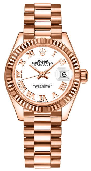 ROLEX Lady-Datejust 28 White Dial Rose Gold Women
S Watch 279175-0021 Image 1