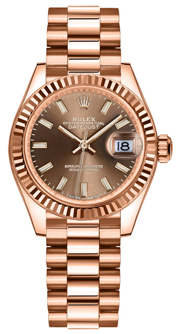 ROLEX Lady-Datejust 28 Chocolate Dial Women
S Watch 279175-0007 Image 1
