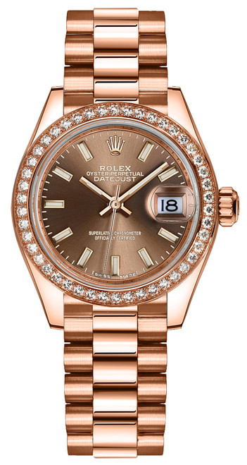 ROLEX Lady-Datejust 28 Rose Gold Women
S Watch 279135Rbr-0005 Image 1