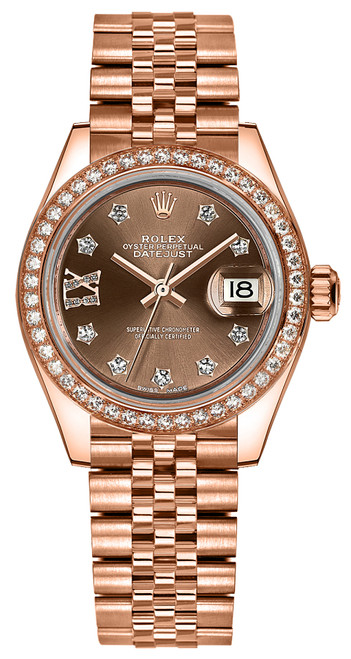 ROLEX Lady-Datejust 28 Jubilee Bracelet Gold Watch 279135Rbr-0002 Image 1