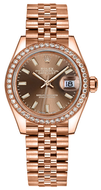 ROLEX Lady-Datejust 28 Gold Diamond Watch 279135Rbr Image 1