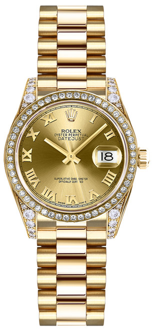 ROLEX Lady-Datejust 26 Solid Gold Diamond Women
S Watch 179158 Image 1