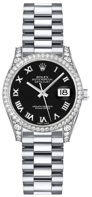 ROLEX Lady-Datejust 26 Black Roman Numeral Women
S Watch 179159 Image 1
