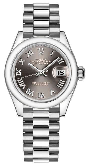 ROLEX Lady-Datejust 28 Dark Grey Dial Women
S Watch 279166-0010 Image 1