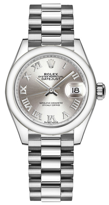 ROLEX Lady-Datejust 28 Platinum Silver Dial Women
S Watch 279166-0007 Image 1