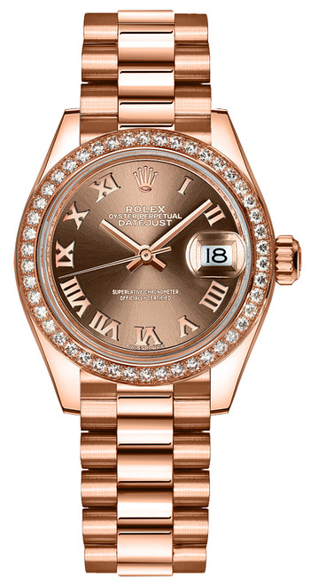 ROLEX Lady-Datejust 28 Women
S Solid Rose Gold Watch 279135Rbr Image 1