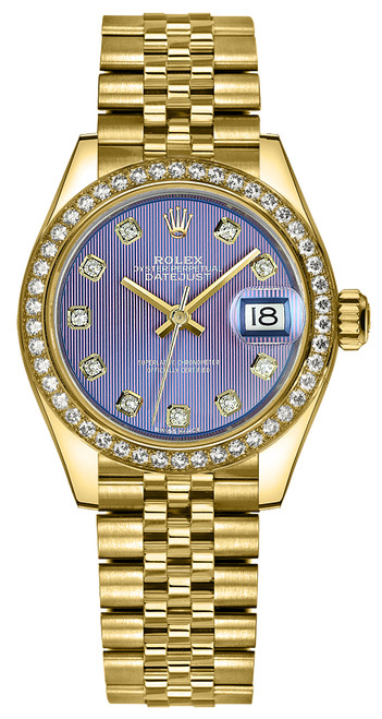 ROLEX Lady-Datejust 28 Gold Diamond Watch 279138Rbr-0028 Image 1 ROLEX Lady-Datejust 28 Gold Diamond Watch 279138Rbr-0028 Image 1