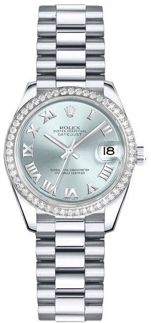 ROLEX Lady-Datejust 26 Ice Blue Dial Watch 179136 Image 1