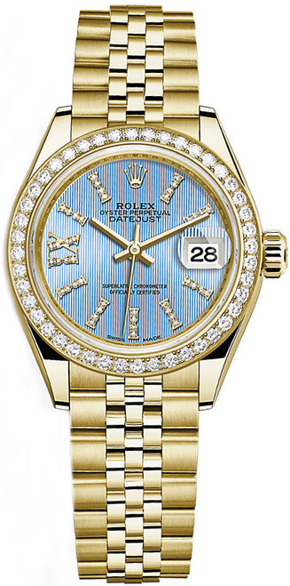 ROLEX Lady-Datejust 28 Blue Diamond Dial Watch 279138Rbr-0009 Image 1