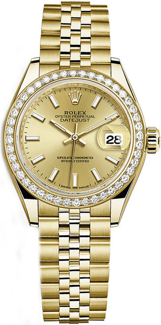 ROLEX Lady-Datejust 28 Diamond Gold Women'S Watch 279138Rbr-0013 Image 1 ROLEX Lady-Datejust 28 Diamond Gold Women'S Watch 279138Rbr-0013 Image 1