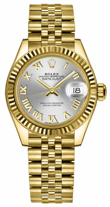 ROLEX Lady-Datejust 28 Silver Roman Numeral Dial Watch 279178-0021 Image 1