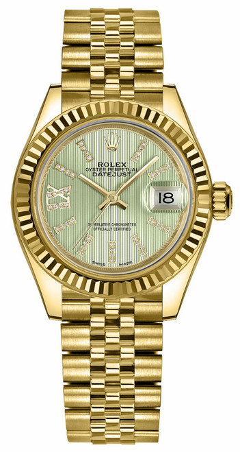 ROLEX Lady-Datejust 28 Linden Green Dial Women
S Watch 279178-0008 Image 1