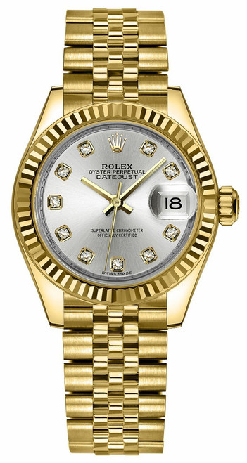 ROLEX Lady-Datejust 28 Silver Diamond Dial Women
S Watch 279178-0016 Image 1