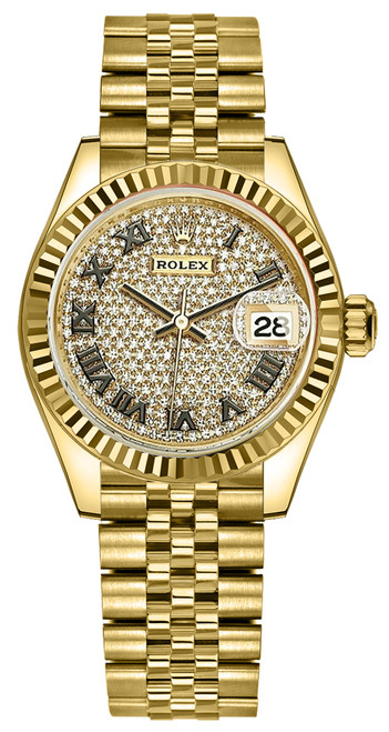 ROLEX Lady-Datejust 28 Diamond Pave Dial Women
S Watch 279178-0032 Image 1