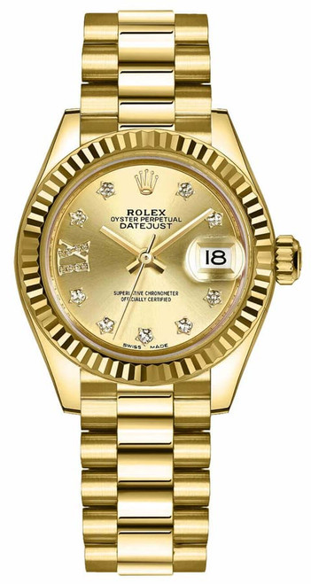ROLEX Lady-Datejust 28 Solid 18K Yellow Gold Women
S Watch 279178-0013 Image 1