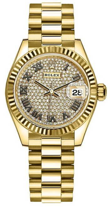ROLEX Lady-Datejust 28 Yellow Gold Diamonds Women
S Watch 279178-0031 Image 1