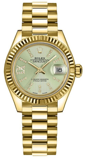 ROLEX Lady-Datejust 28 Yellow Gold Fluted Bezel Women
S Watch 279178-0007 Image 1