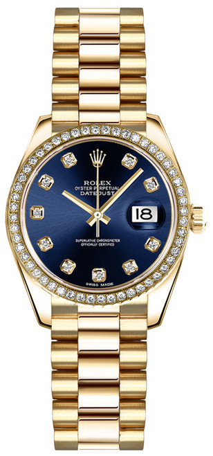 ROLEX Lady-Datejust 26 Blue Diamond Dial Women
S Watch 179138 Image 1