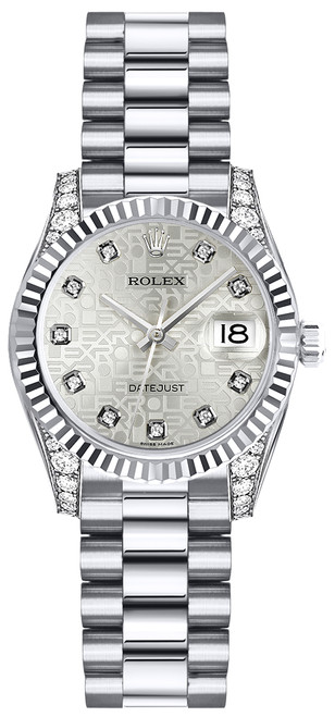 ROLEX Lady-Datejust 26 Siler Jubilee Diamond Dial Women
S Watch 179239 Image 1