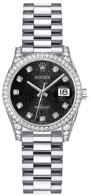 ROLEX Lady-Datejust 26 Solid White Gold Women
S Watch 179159 Image 1