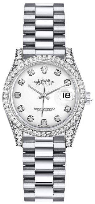 ROLEX Lady-Datejust 26 White Diamond Dial Women
S Watch 179159 Image 1