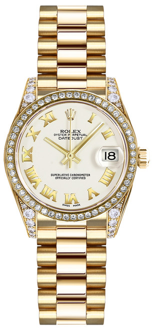 ROLEX Lady-Datejust 26 White Roman Numeral Women
S Watch 179158 Image 1